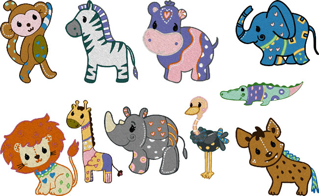 Animals embroidery designs
