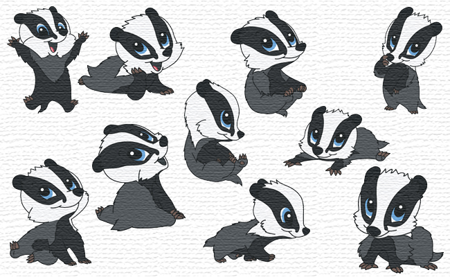 Badger embroidery designs