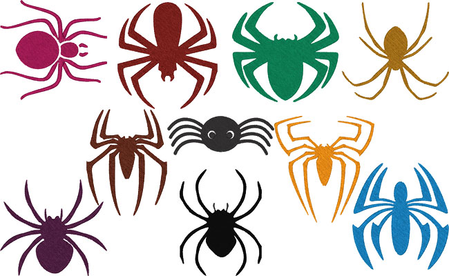 Spiders embroidery designs