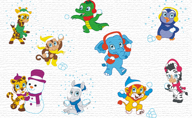 Winter embroidery designs