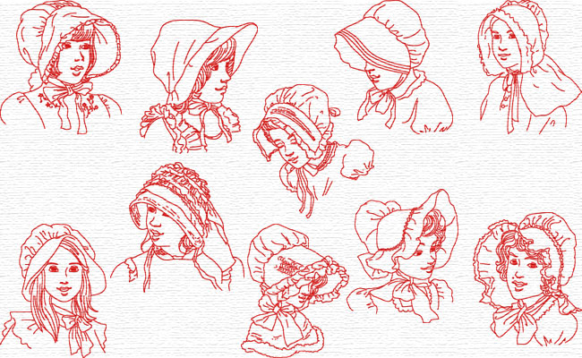 Sunbonnets embroidery designs