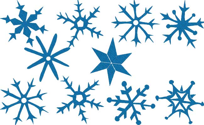 Snowflakes embroidery designs