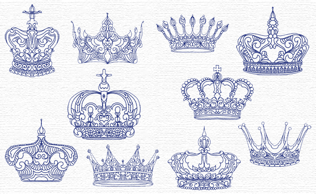 King Crowns embroidery designs