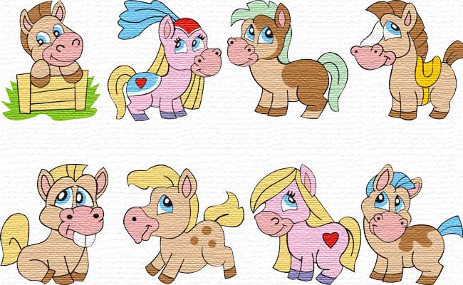 Horses embroidery designs