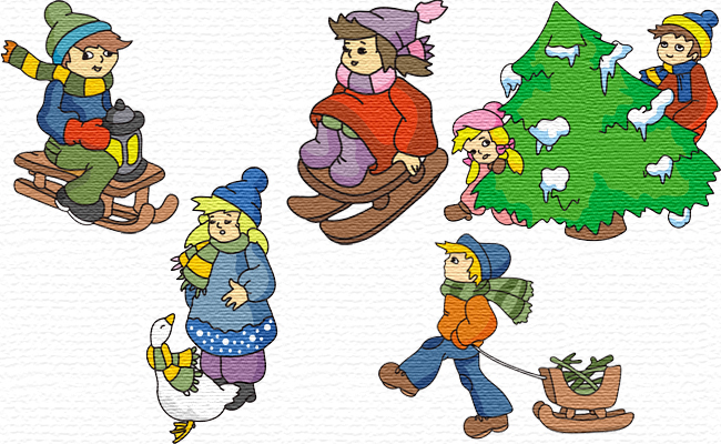 Winter embroidery designs