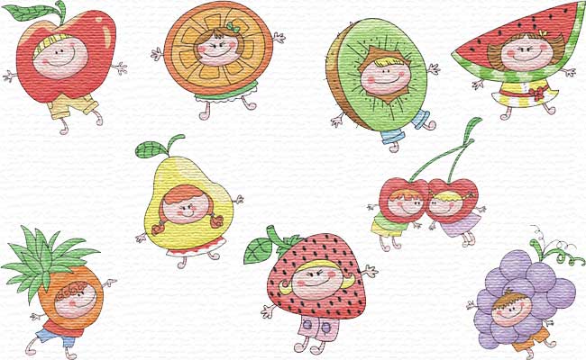 in the Fruits embroidery designs