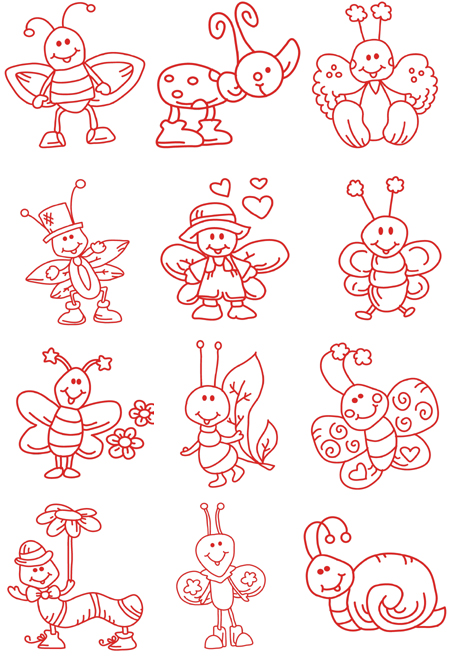 bug embroidery designs
