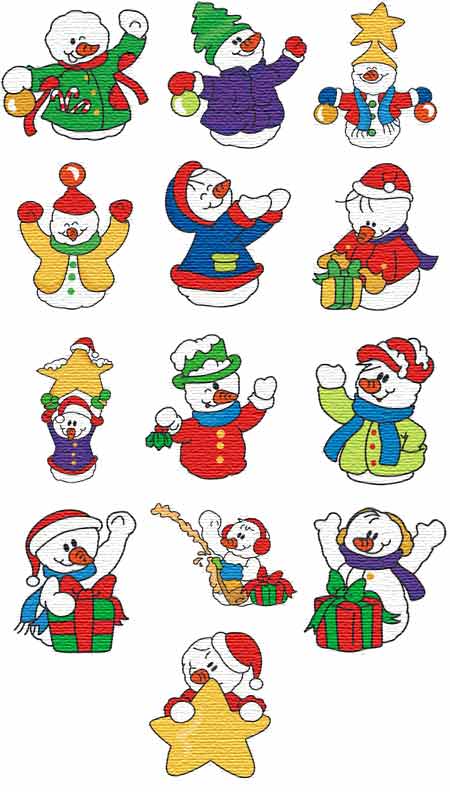snowman embroidery designs
