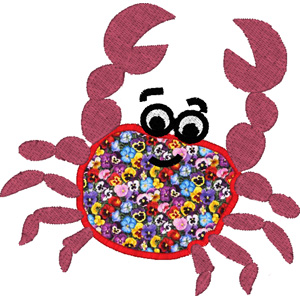 Crab Applique embroidery design