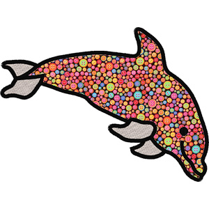 Dolphin embroidery design