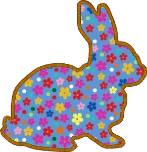 Rabbit Applique embroidery design