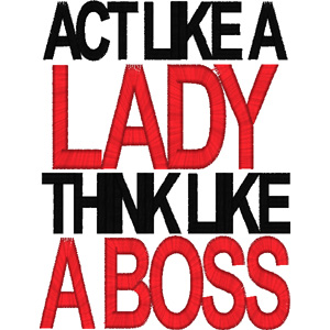 Act like a lady embroidery design