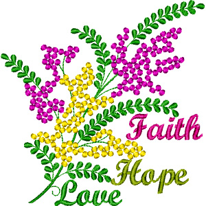 Faith Hope Love embroidery design