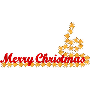 Merry Christmas embroidery design