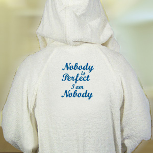 Nobody is Perfect I am Nobody custom embroidery design
