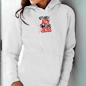 Act like a lady custom embroidery design