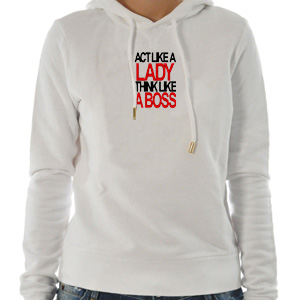 Act like a lady custom embroidery design