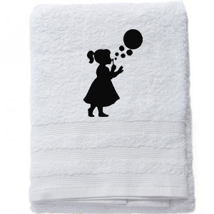 Blowing Bubbles custom embroidery design