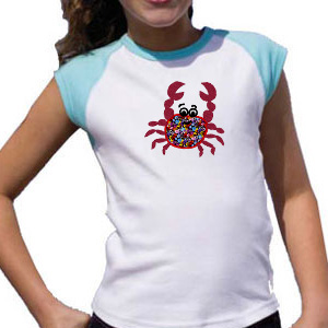 Crab Applique custom embroidery design