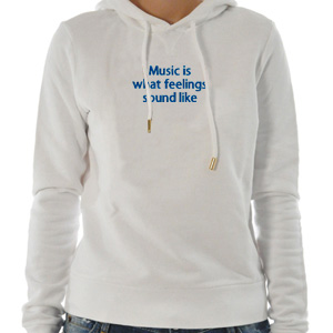 Music is what feelings sound like custom embroidery design