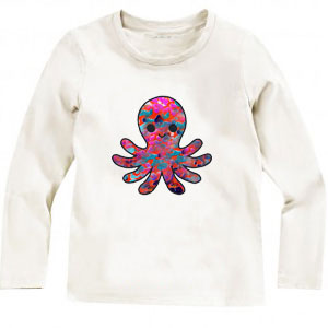 Octopus custom embroidery design