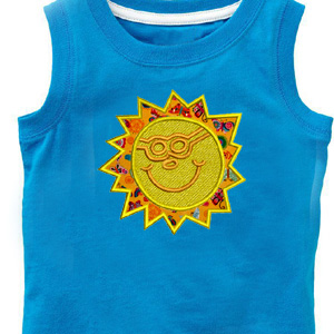 Sun Applique custom embroidery design