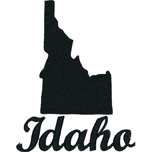 Idaho embroidery design