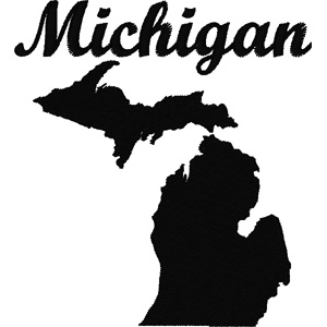 Michigan embroidery design