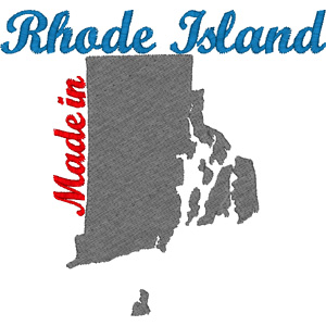 Rhode Island embroidery design