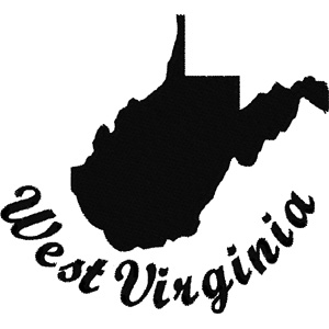 West Virginia embroidery design