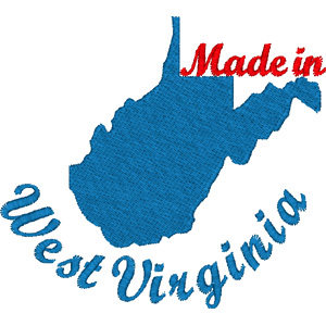 West Virginia embroidery design
