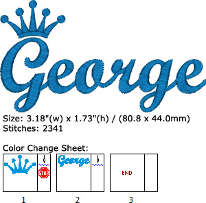 George embroidery design