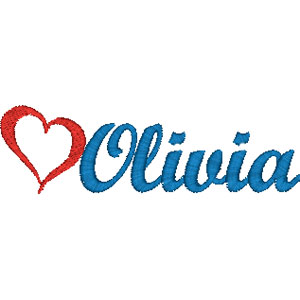 Olivia embroidery design