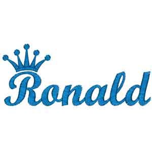 Ronald embroidery design