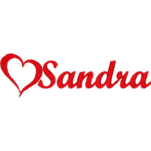 Sandra embroidery design
