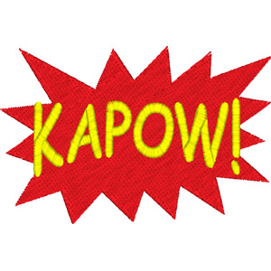 Kapow embroidery design