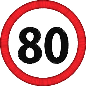 Speed 80 embroidery design