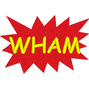 Wham embroidery design