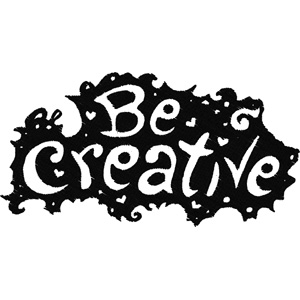 Be creative embroidery design