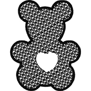 Bear embroidery design