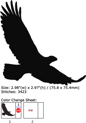 Eagle embroidery design
