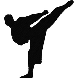 Karate embroidery design
