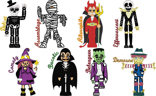 Halloween embroidery designs