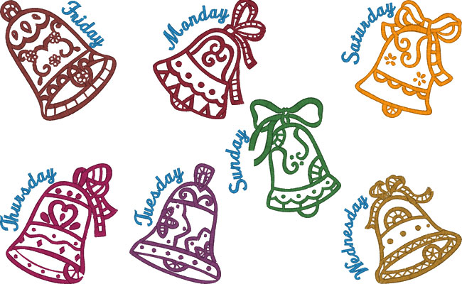 Bells embroidery designs