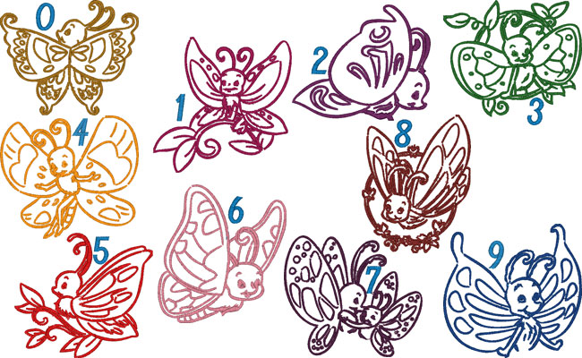 Butterfly embroidery designs