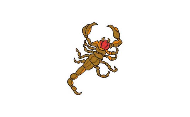 scorpion embroidery designs